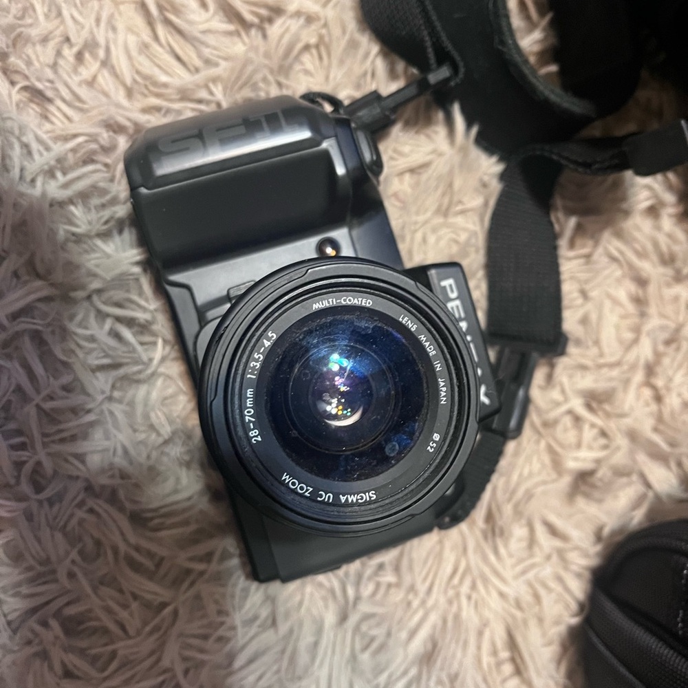 Pentax Camera with Sigma Lens - Black